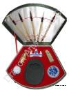 Small Chinese Calligraphy Set, Gold Ink